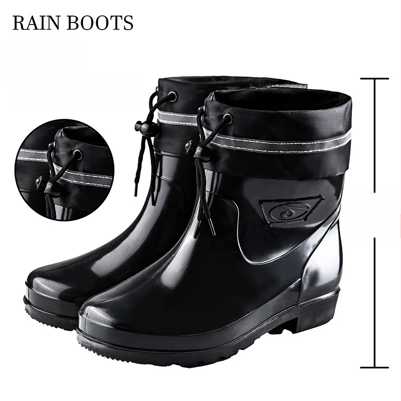 Vīriešu augstās lietus zābaki - ūdensnecaurlaidīgi, pretslīdēšana, visu sezonu, ar režģa odere, zole ar injekcijas spiediena tehnoloģiju