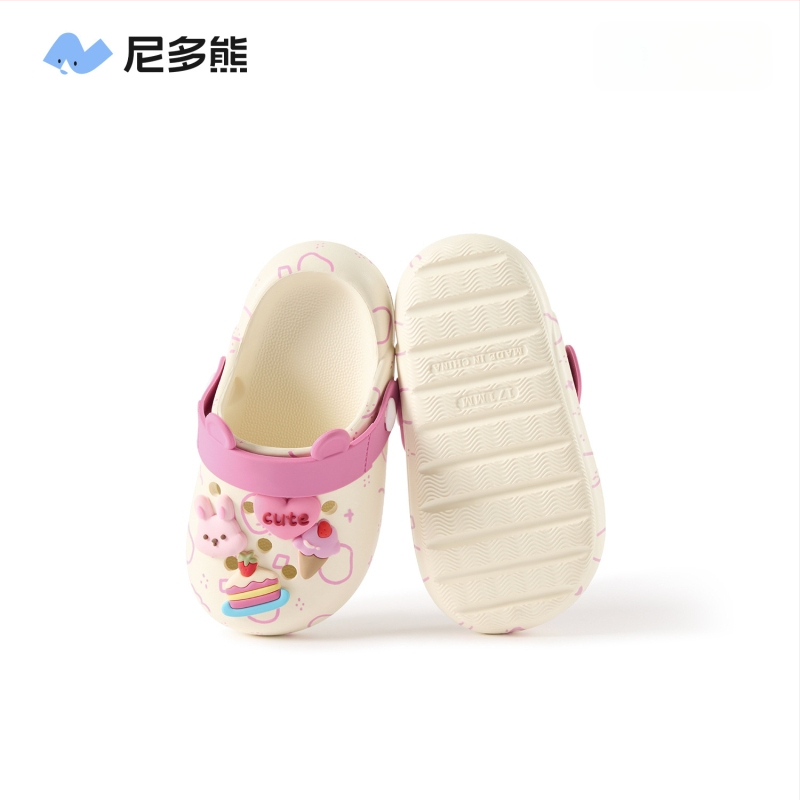 Vaikiški EVA slip-on sandalai su neslidžia minkšta padu, Nidobear Cartoon Paradise, 3-12 metų