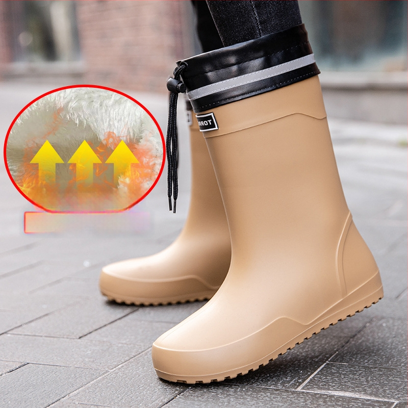 Vīriešu lietus zābaki, BIRROT, PVC augšdaļa, flīsu iekšpuse, EVA zolīte