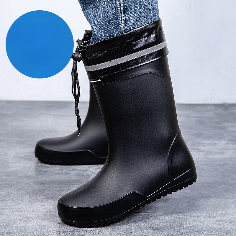 Vīriešu lietus zābaki, BIRROT, PVC augšdaļa, flīsu iekšpuse, EVA zolīte