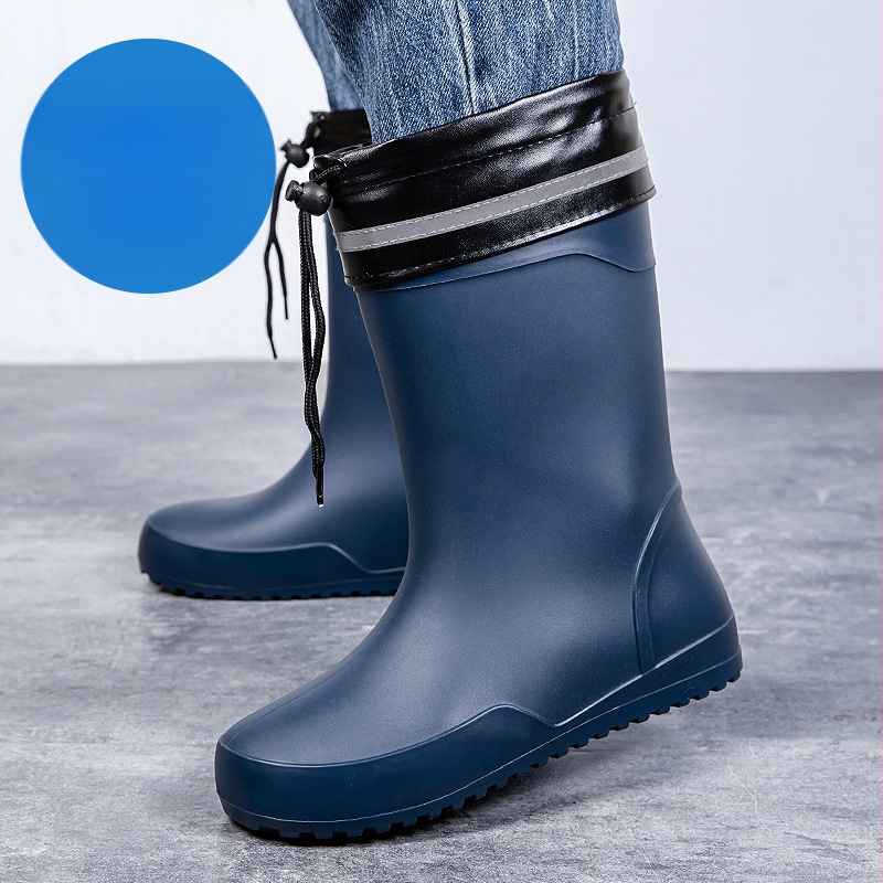 Vīriešu lietus zābaki, BIRROT, PVC augšdaļa, flīsu iekšpuse, EVA zolīte