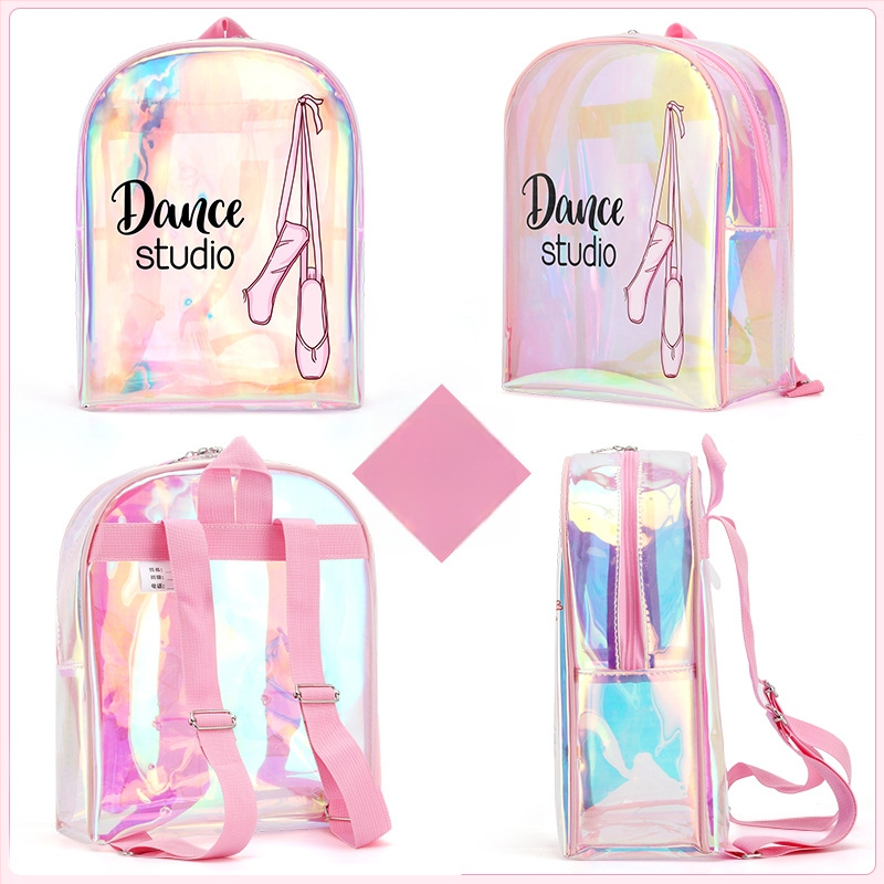 PU-materjalist tantsu seljakott tüdrukutele – kumer õla rihm, anime karikatuuride muster, sobib siseruumides sportimiseks