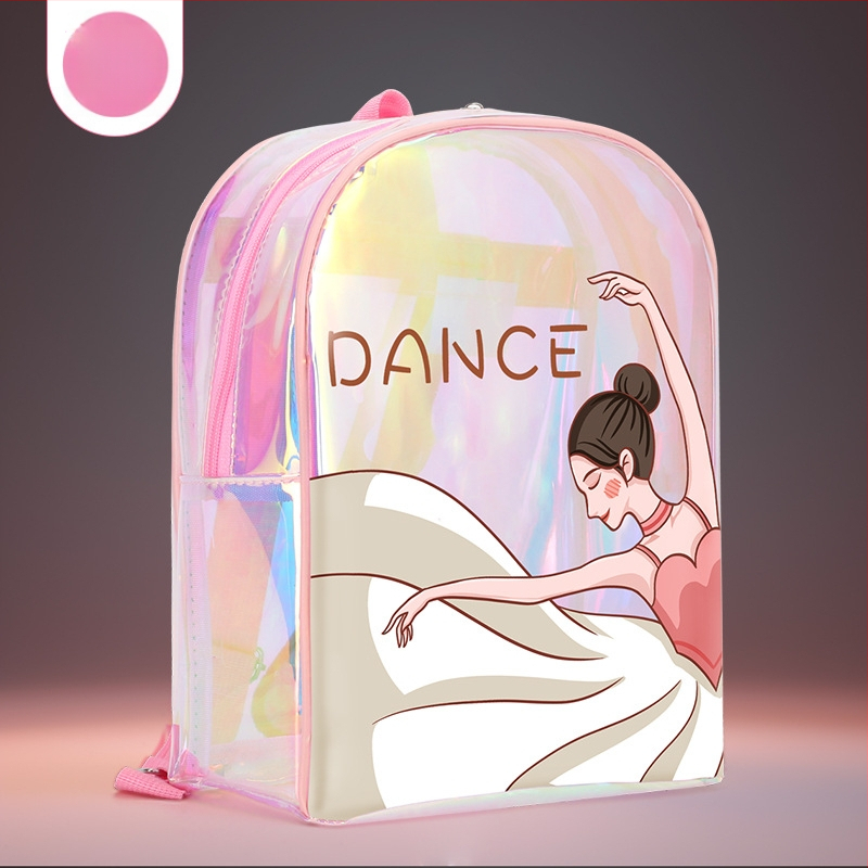 PU-materjalist tantsu seljakott tüdrukutele – kumer õla rihm, anime karikatuuride muster, sobib siseruumides sportimiseks