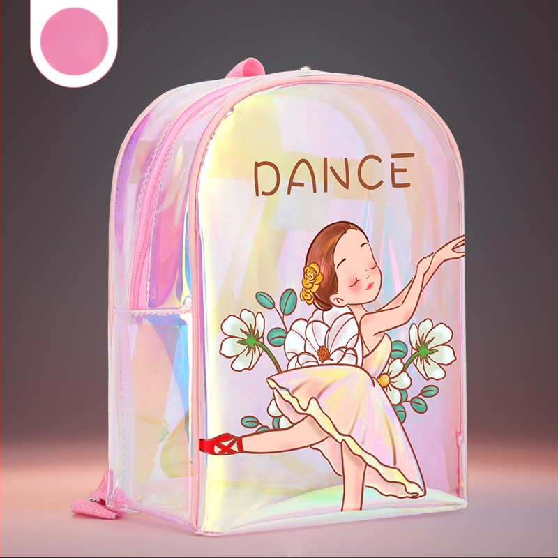 PU-materjalist tantsu seljakott tüdrukutele – kumer õla rihm, anime karikatuuride muster, sobib siseruumides sportimiseks