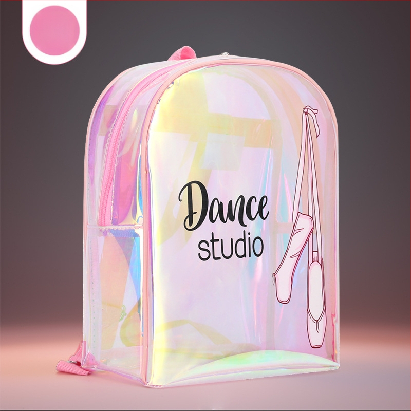 PU-materjalist tantsu seljakott tüdrukutele – kumer õla rihm, anime karikatuuride muster, sobib siseruumides sportimiseks