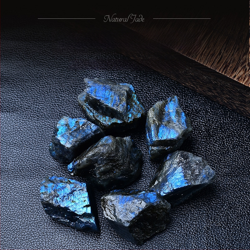 Kristāla rauga difūzijas akmens ar mēness akmeni un Labradorītu akvārijam un puķu poda dekorēšanai (Kristāla rauga; Mēness akmens; Labradorīts)