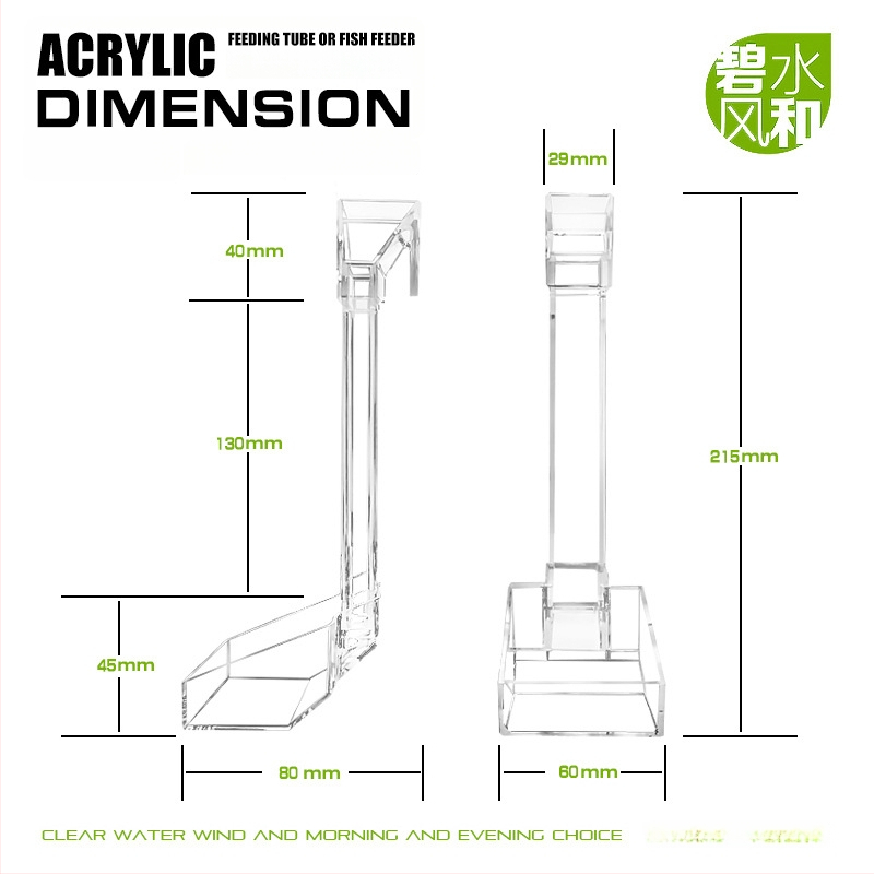 Akrilo akvariumo šėrimo vamzdelis, rankinis maitinimo įrenginys žuvims ir krevetėms, pakuotė 192 vnt.