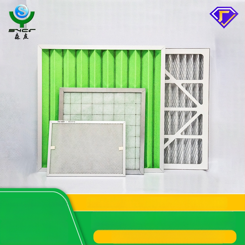 Plaaditüüpi õhufilter G3/G4 värske õhu süsteemi jaoks – jäme efektiivsus, plaat-ja-raam, mudel SY-GLQ-3003, filtratsiooni pind 1000