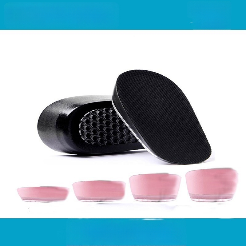 Keliamieji įdėklai vyrams ir moterims, nematomi vidiniai pakėlimo įdėklai, silikono + putų, modelis SZ-09, stilius: pusės įdėklas, kulno įdėklas