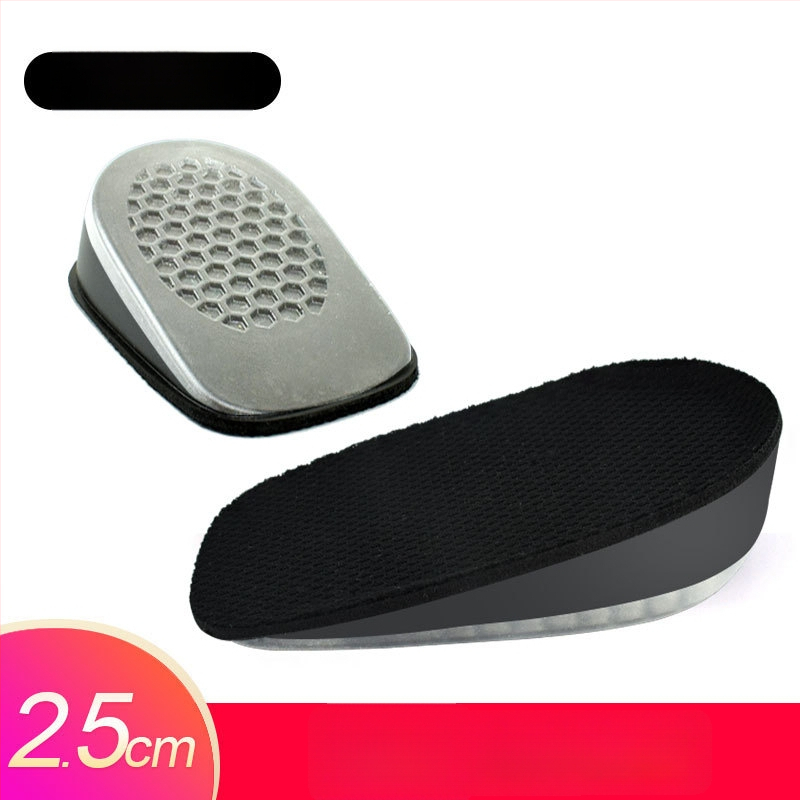 Keliamieji įdėklai vyrams ir moterims, nematomi vidiniai pakėlimo įdėklai, silikono + putų, modelis SZ-09, stilius: pusės įdėklas, kulno įdėklas