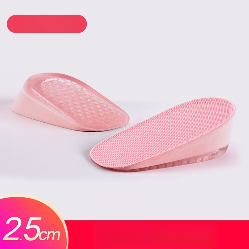 Keliamieji įdėklai vyrams ir moterims, nematomi vidiniai pakėlimo įdėklai, silikono + putų, modelis SZ-09, stilius: pusės įdėklas, kulno įdėklas