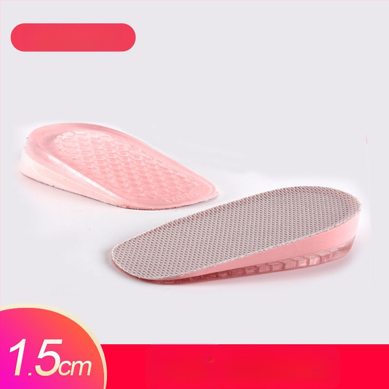 Keliamieji įdėklai vyrams ir moterims, nematomi vidiniai pakėlimo įdėklai, silikono + putų, modelis SZ-09, stilius: pusės įdėklas, kulno įdėklas