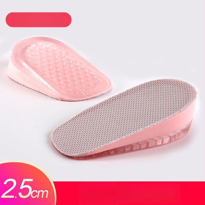 Keliamieji įdėklai vyrams ir moterims, nematomi vidiniai pakėlimo įdėklai, silikono + putų, modelis SZ-09, stilius: pusės įdėklas, kulno įdėklas