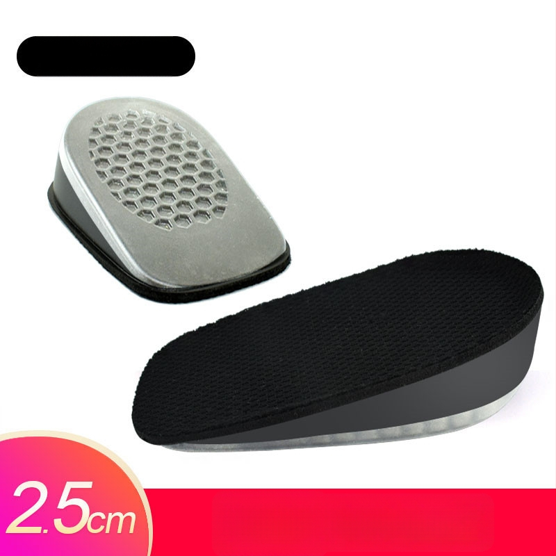 Keliamieji įdėklai vyrams ir moterims, nematomi vidiniai pakėlimo įdėklai, silikono + putų, modelis SZ-09, stilius: pusės įdėklas, kulno įdėklas