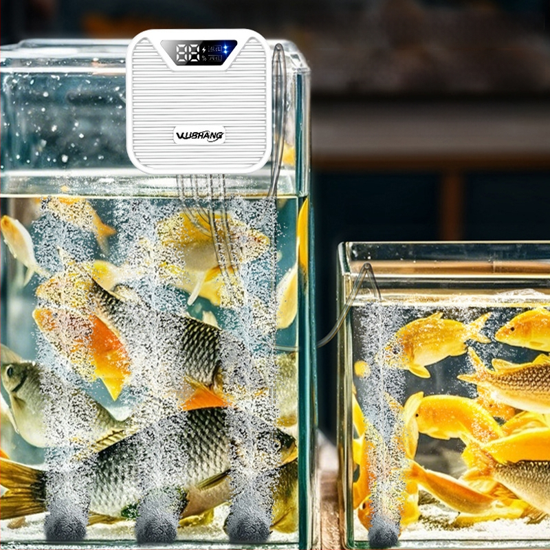 Keturių išėjimų deguonies siurblys lauko žvejybai ir namų akvariumui (Prekės ženklas: Wu Shang; Svoris: 120 g; Importuota: Ne)