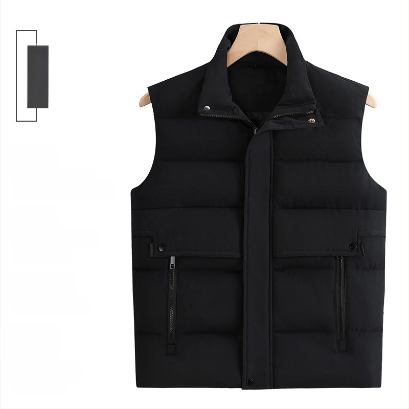 Paksendatud veekindel puuvillane vest töörõivaste jaoks – varrukateta, trükitud logo