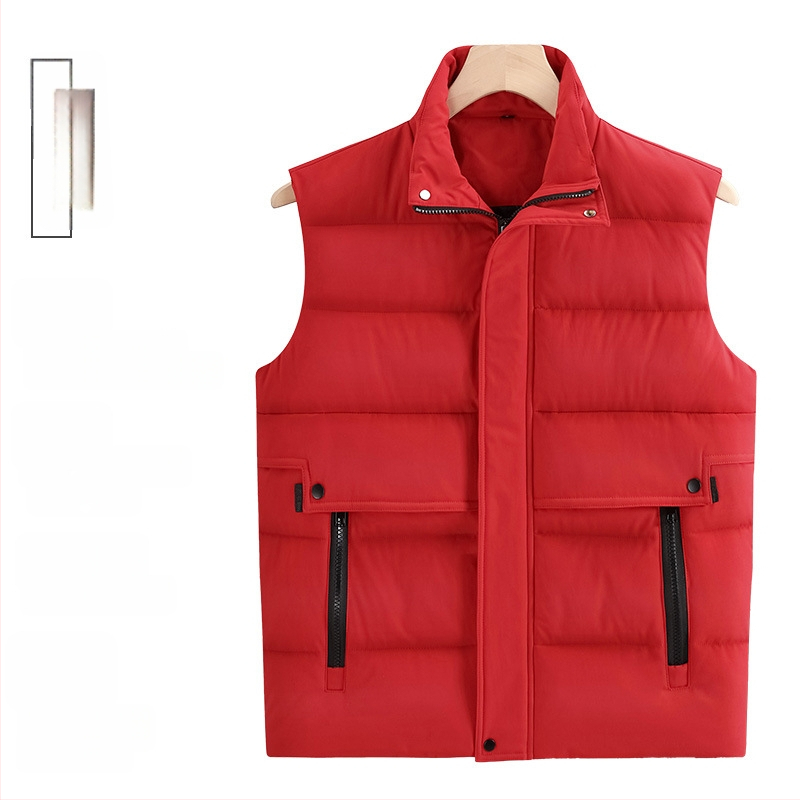 Paksendatud veekindel puuvillane vest töörõivaste jaoks – varrukateta, trükitud logo