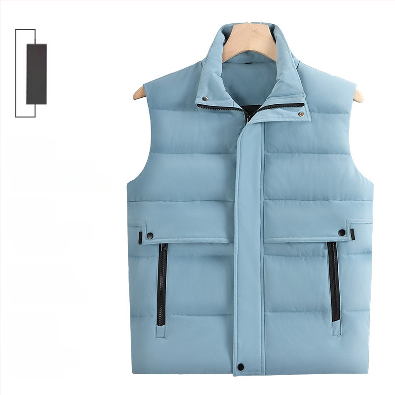 Paksendatud veekindel puuvillane vest töörõivaste jaoks – varrukateta, trükitud logo