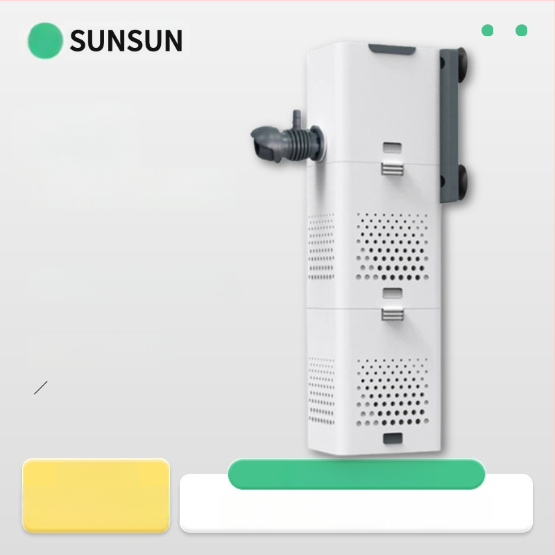 Akvariumo filtras viskas viename su integruotu siurbliu ir deguonies tiekimu; Medžiaga: Plastikas
