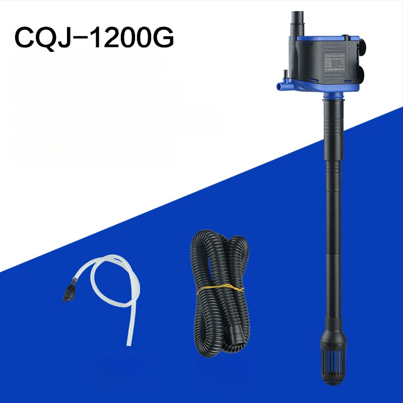 Trys į vieną akvariumo siurblys su filtravimu ir aeracija; plastmasinis korpusas; vertikalus sienos montavimas