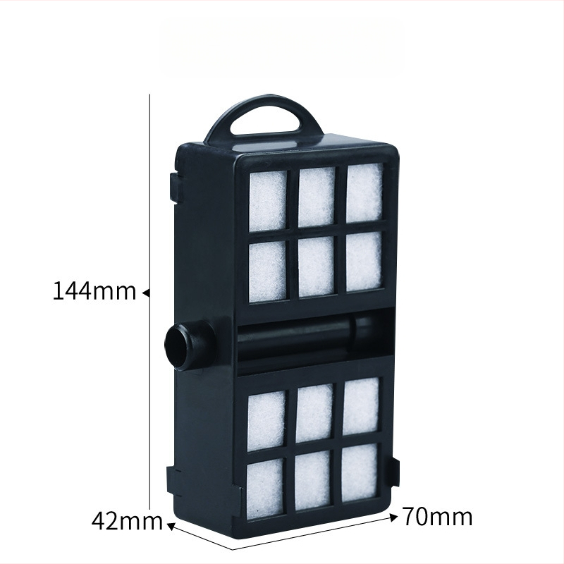 Akvariumo filtras su kriokliu, medvilnės filtras, sieninis tvirtinimas, įmontuota filtravimo dėžutė (0,5 kg)