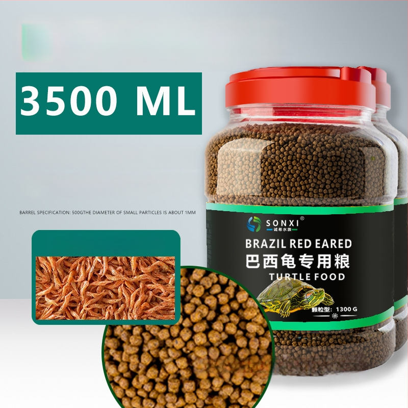 Grainuleeritud kilpkonna toit noortele punase kõrvaga kilpkonnadele – akvaariumi lemmikloomatoit