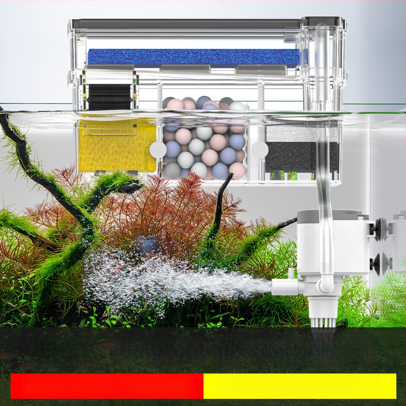 Sieninis akvariumo cirkuliacijos filtras, 3-in-1 deguonies tiekimas ir vandens valymas, plastikas, Songbao 22222