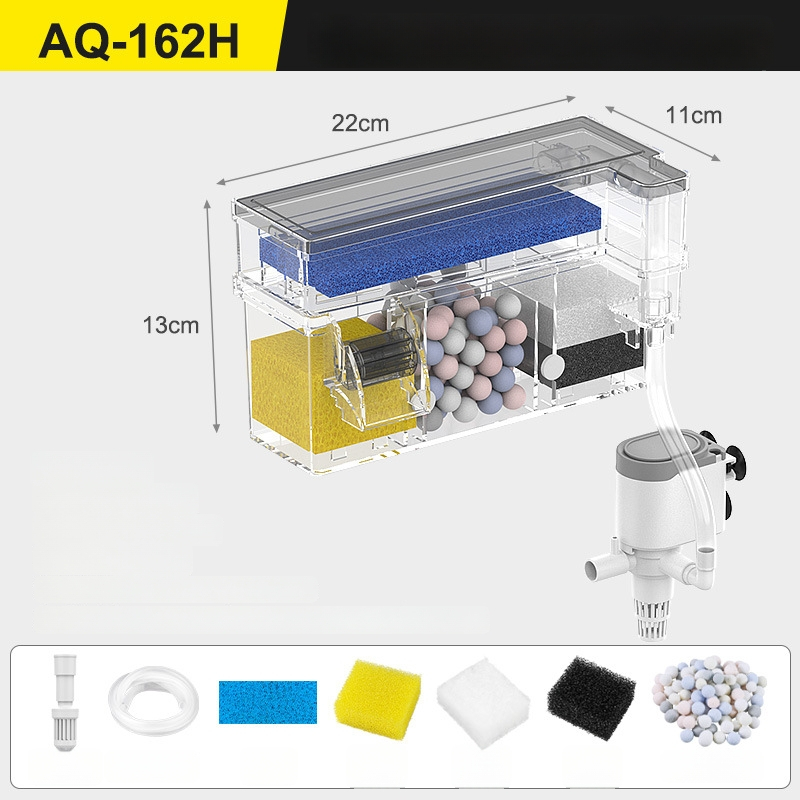 Sieninis akvariumo cirkuliacijos filtras, 3-in-1 deguonies tiekimas ir vandens valymas, plastikas, Songbao 22222