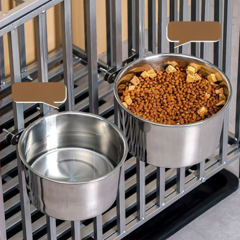 Rippuv toidukauss lemmikloomadele – libisemisvastane, roostevabast terasest, sobib kassidele ja koertele