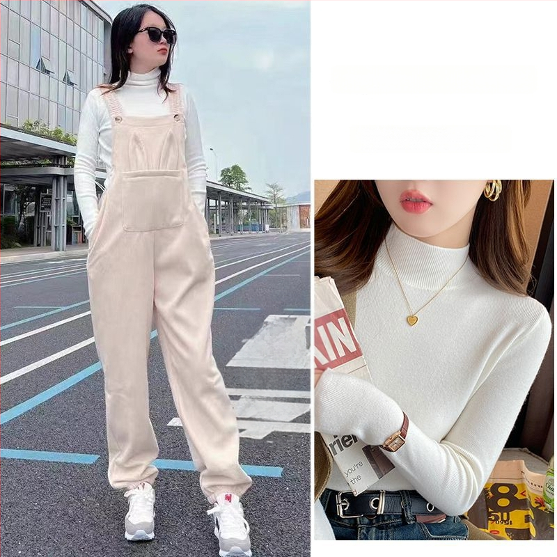 Nėščios moters kombinezonos su petnešomis — 3/4 ilgio kelnės, Chenille audinys, elastanas <30%, mikroelastinis, laisvas kirpimas