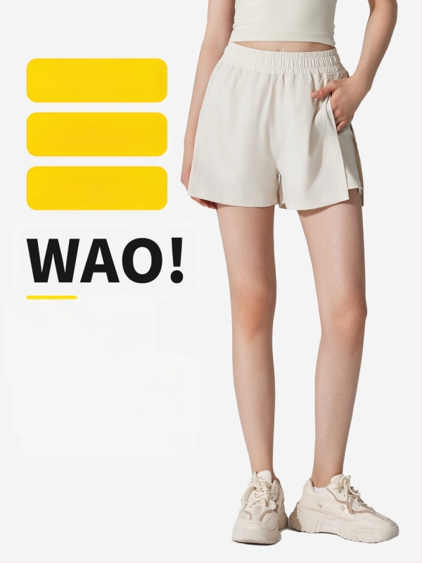 Moterų sportinės šortai, greitai džiūstantys ir kvėpuojantys, sintetinių pluoštų mišinys, 90% poliesteris / 10% elastanas, vasara 2024