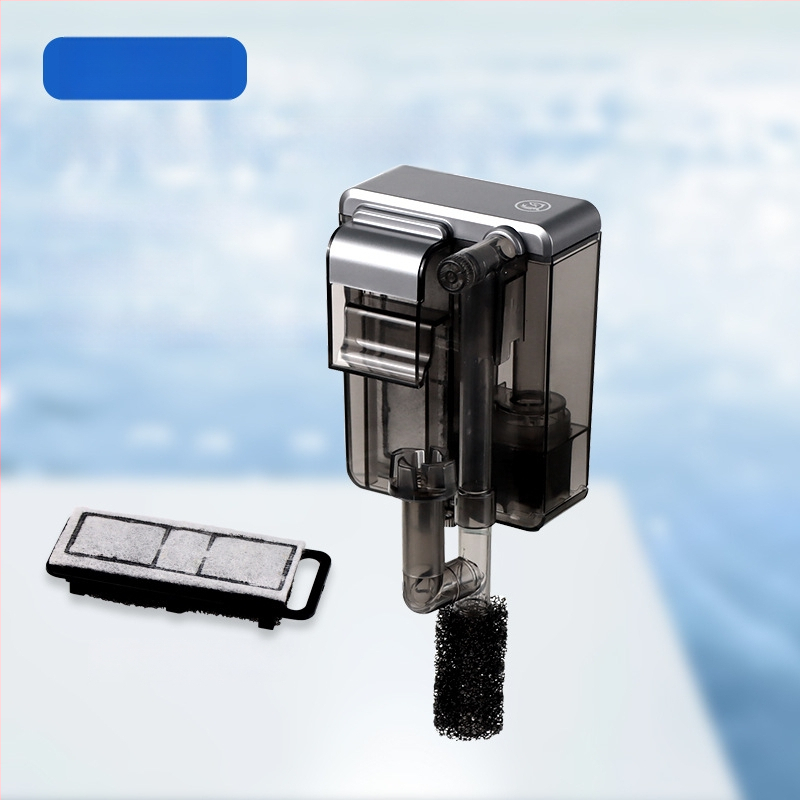 Sieninis akvariumo filtras — 3-in-1 filtravimas, vandens cirkuliacija ir deguonies tiekimas, plastmasinis korpusas, filtravimo vata