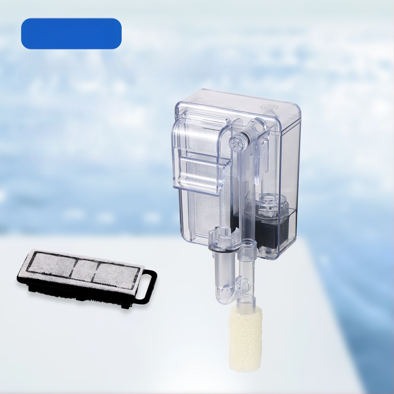 Sieninis akvariumo filtras — 3-in-1 filtravimas, vandens cirkuliacija ir deguonies tiekimas, plastmasinis korpusas, filtravimo vata