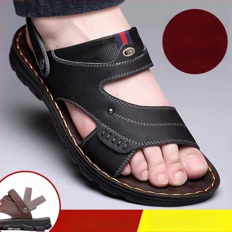 Meeste sandaalid — avatud varbaga, hingav nubuk-ülemine, PVC-tald, vaba aja stiil