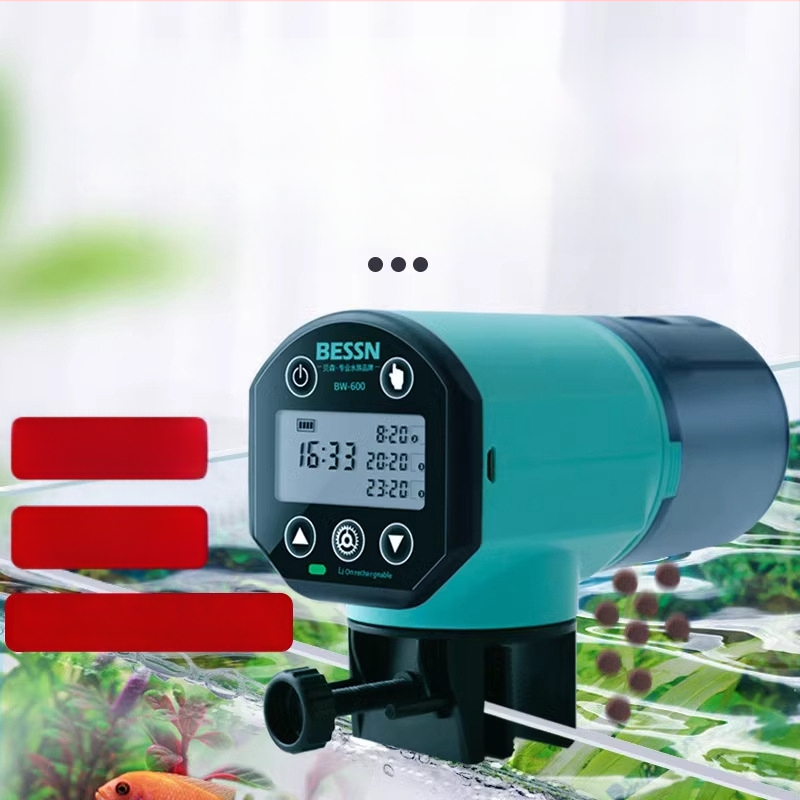 Automatinis žuvų šėrimo įrenginys akvariumui, plastmasinė konstrukcija, prekinis ženklas BESSN, pilnas komplektas, tinkamas akvariumui