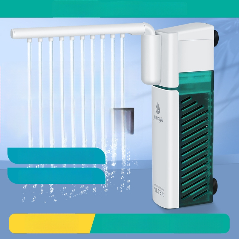 Akvariumo filtro siurblys: kompaktiškas daugiafunkcinis filtras su įmontuotu cirkuliacijos siurbliu, bangų formavimas deguonies tiekimui ir potinkinis lietaus dušas mažiems talpoms • Medžiaga: plastikas • Prekės ženklas: Kyung ye • Svoris: 173 g