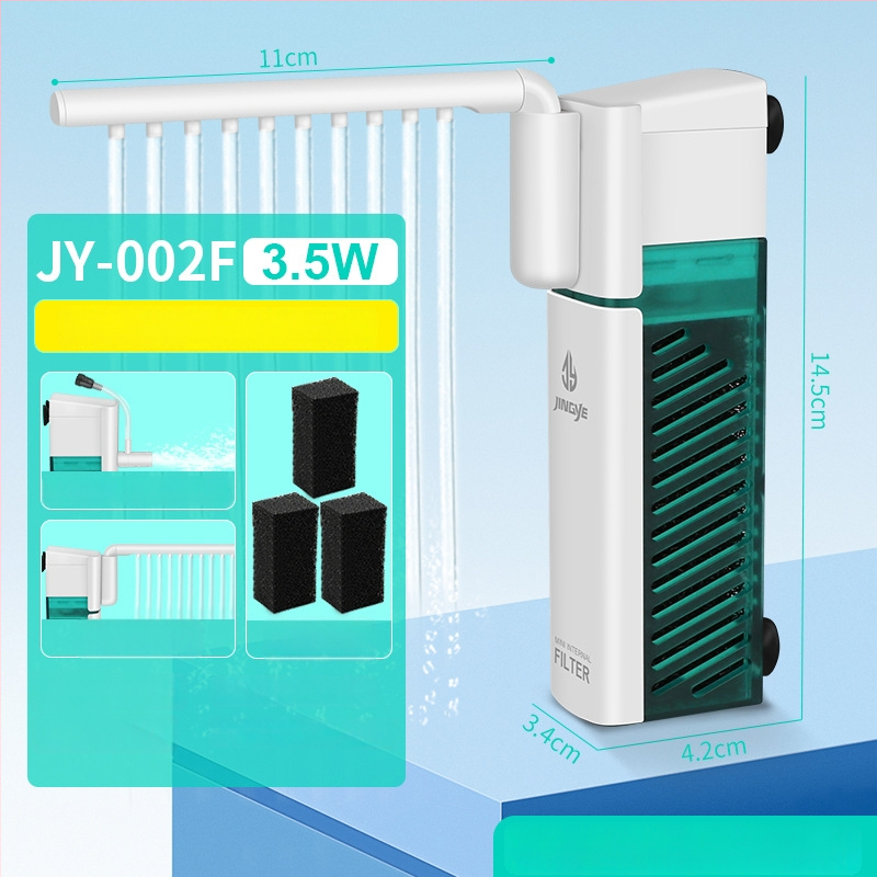 Akvariumo filtro siurblys: kompaktiškas daugiafunkcinis filtras su įmontuotu cirkuliacijos siurbliu, bangų formavimas deguonies tiekimui ir potinkinis lietaus dušas mažiems talpoms • Medžiaga: plastikas • Prekės ženklas: Kyung ye • Svoris: 173 g