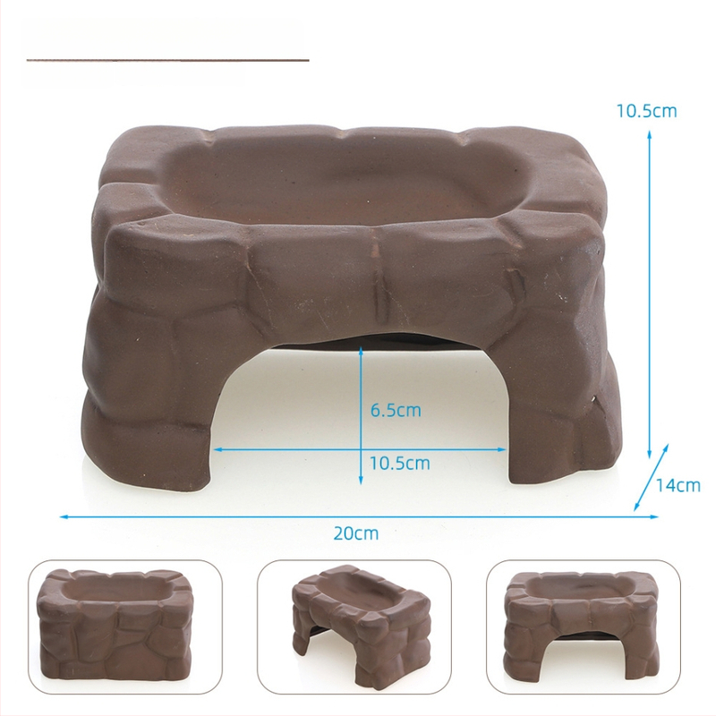 Keraminė vėžlio dekoratyvinė skulptūra, Fish Family prekinis ženklas, namų dekorui