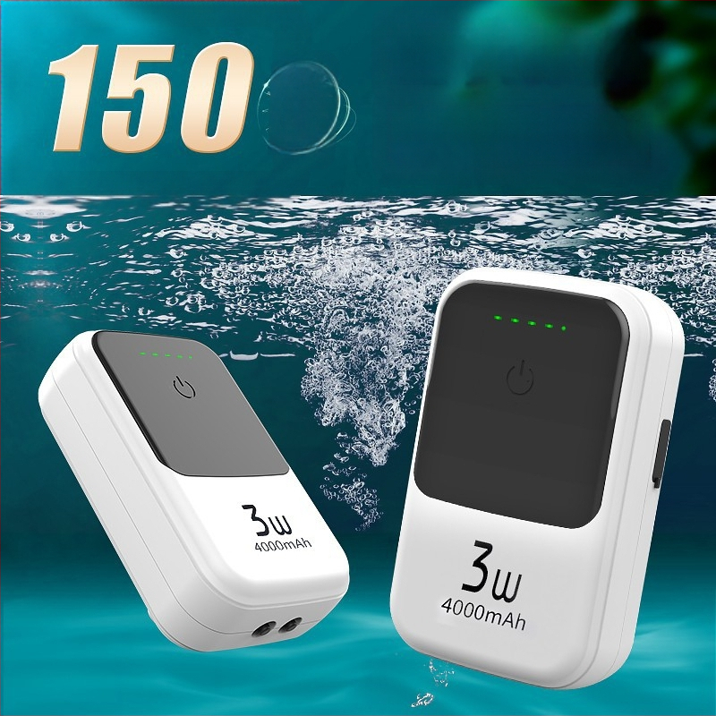 Įkraunama deguonies siurblys — nešiojamas, tylus, dviejų paskirčių skirtas lauko žvejybai ir namų žuvų auginimui