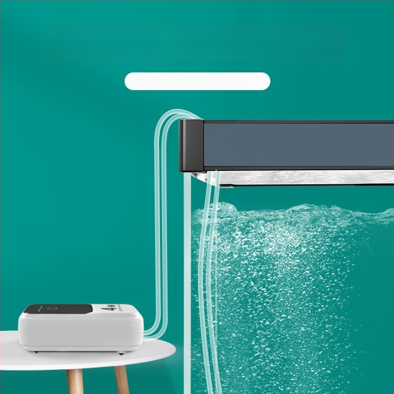 Įkraunama deguonies siurblys — nešiojamas, tylus, dviejų paskirčių skirtas lauko žvejybai ir namų žuvų auginimui