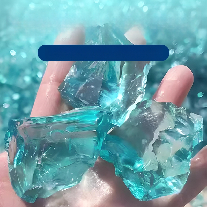 Ebakorrapärane klaasist kivi aianduse ja akvaariumi põhja kaunistamiseks, 500 g, 1 tk