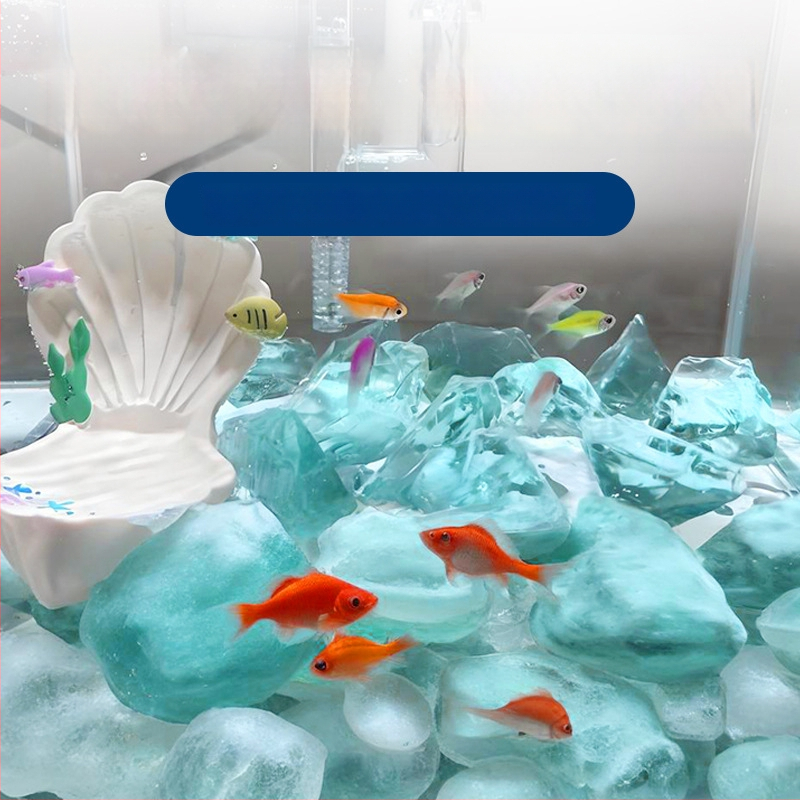 Ebakorrapärane klaasist kivi aianduse ja akvaariumi põhja kaunistamiseks, 500 g, 1 tk