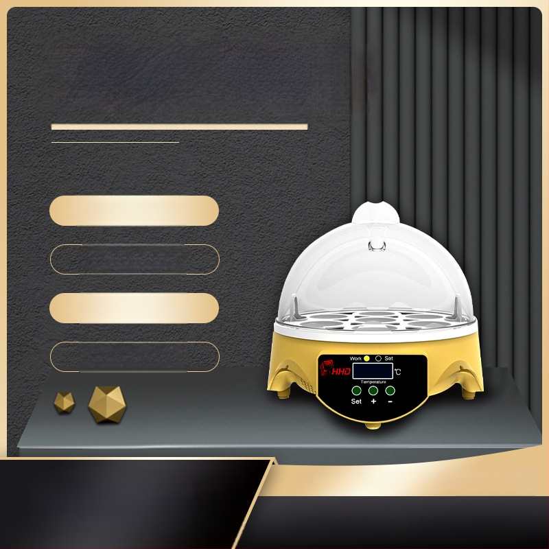 Inkubatsioonikarp 7 muna jaoks, mudel YZ9-7, sobib Chicken, Goose, Duck, Quail, Pigeon, 20–40°C, 1-aastane garantii