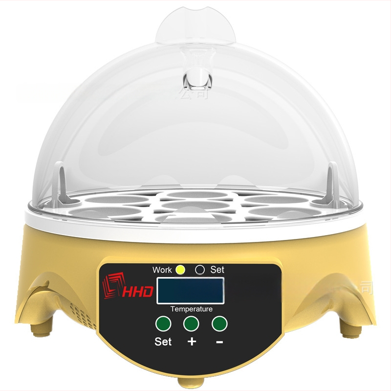 Inkubatsioonikarp 7 muna jaoks, mudel YZ9-7, sobib Chicken, Goose, Duck, Quail, Pigeon, 20–40°C, 1-aastane garantii