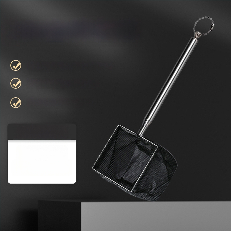 Nerūdijančio plieno teleskopinis akvariumo tinklas, rankų darbo, 50 g, Akvariumo įranga