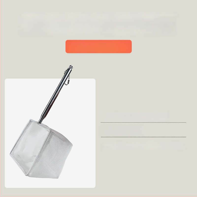 Nerūdijančio plieno sulankstomas žvejybos tinklas su ilga rankena, apvalios ir kvadratinės formos (50 g)