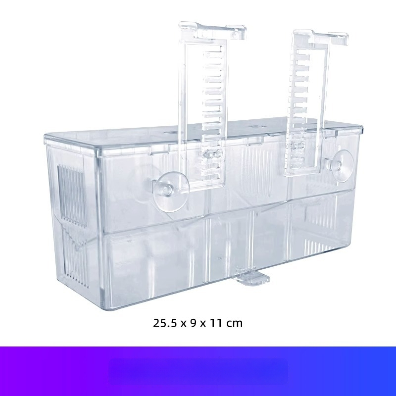 Polipropilėnų inkubavimo ir izoliacijos dėžutė guppy ir tropinių žuvų akvariumui