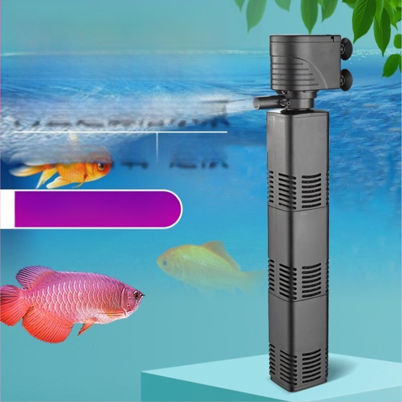Quanlong įmontuotas 3-in-1 povandeninis akvariumo filtravimo siurblys oksigenacijai, plastmasinis korpusas