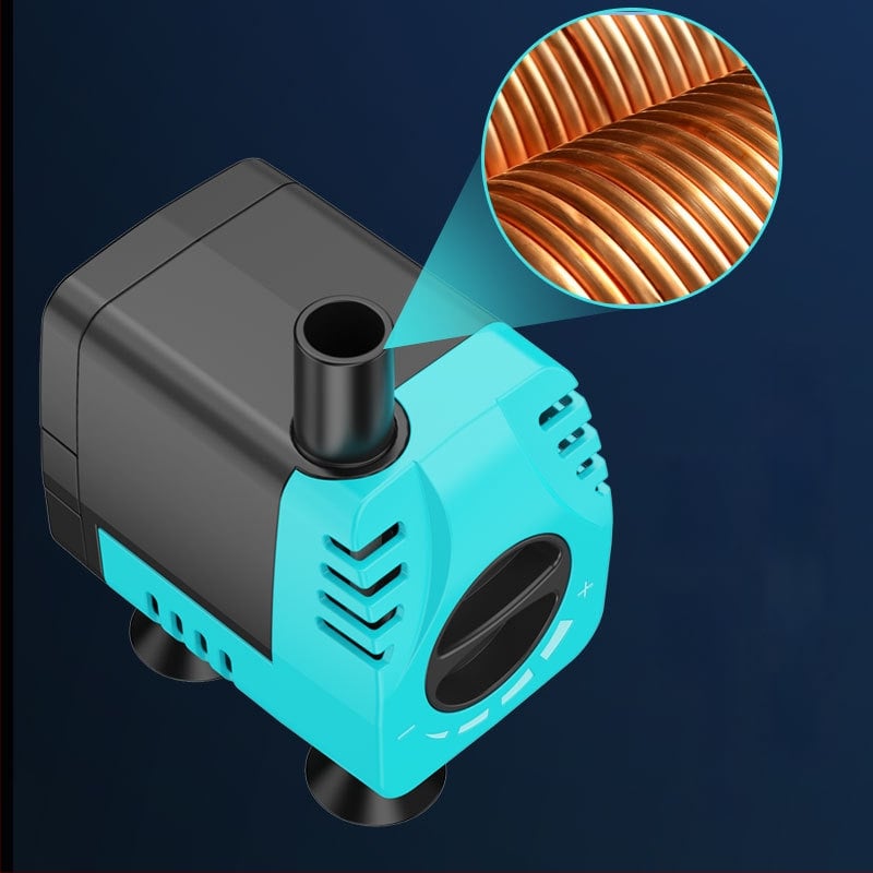 Povandeninė akvariumo siurblys su tyliai veikiančiu filtru, reguliuojamas srautas, didelis srautas, energijos taupymas, cirkuliacija prie dekoratyvinių akmenų