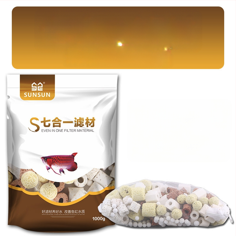 Akvariumo filtravimo medžiaga – Septyni viename filtravimas su Keraminiu žiedu, Biocheminės kamuoliukais, Maifan akmeniu, Vulkaniniu akmeniu; Svoris 0,5 kg; Prekė Sensen; Skirta gėlavandeniams žuvims